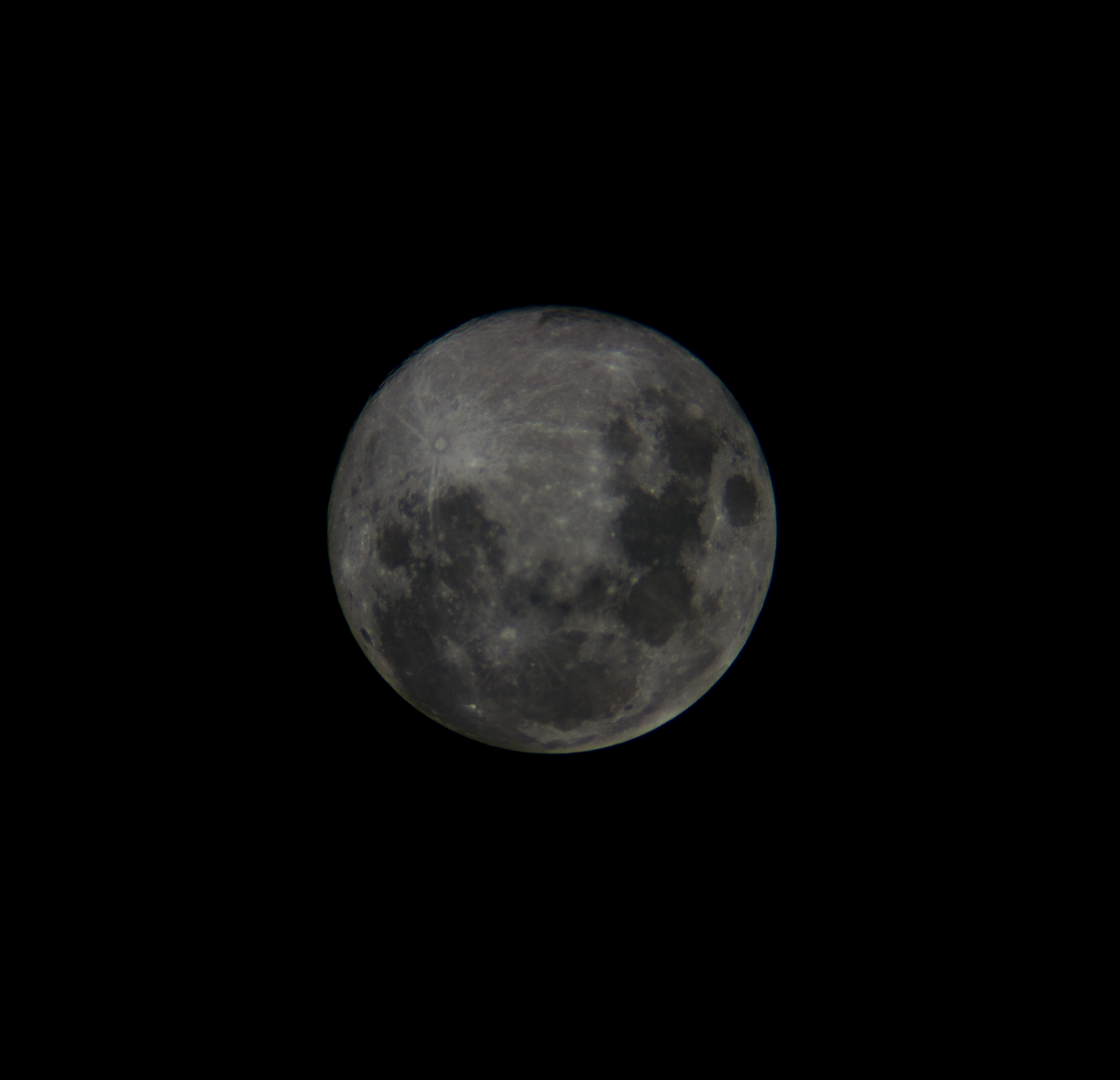 The moon on a black background universe.